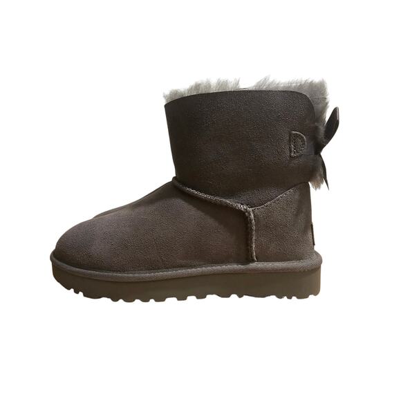 Ugg W Mini Bailey Bow II Grey Size 6 US Women's 1016501 - Picture 2 of 8